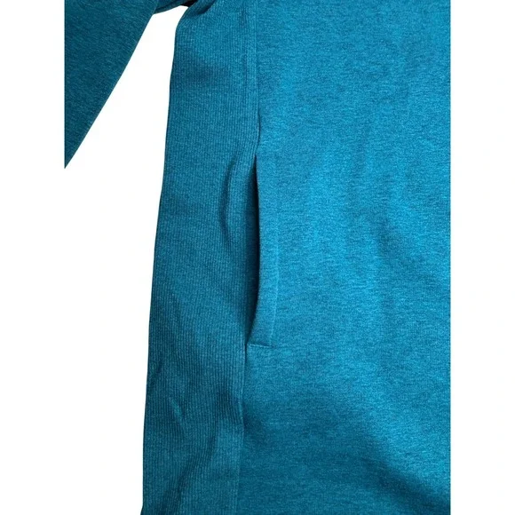 NWT Kirkland Signature Women's Teal Cozy Fleece Sweatshirt Pullover Size Small - Picture 6 of 7